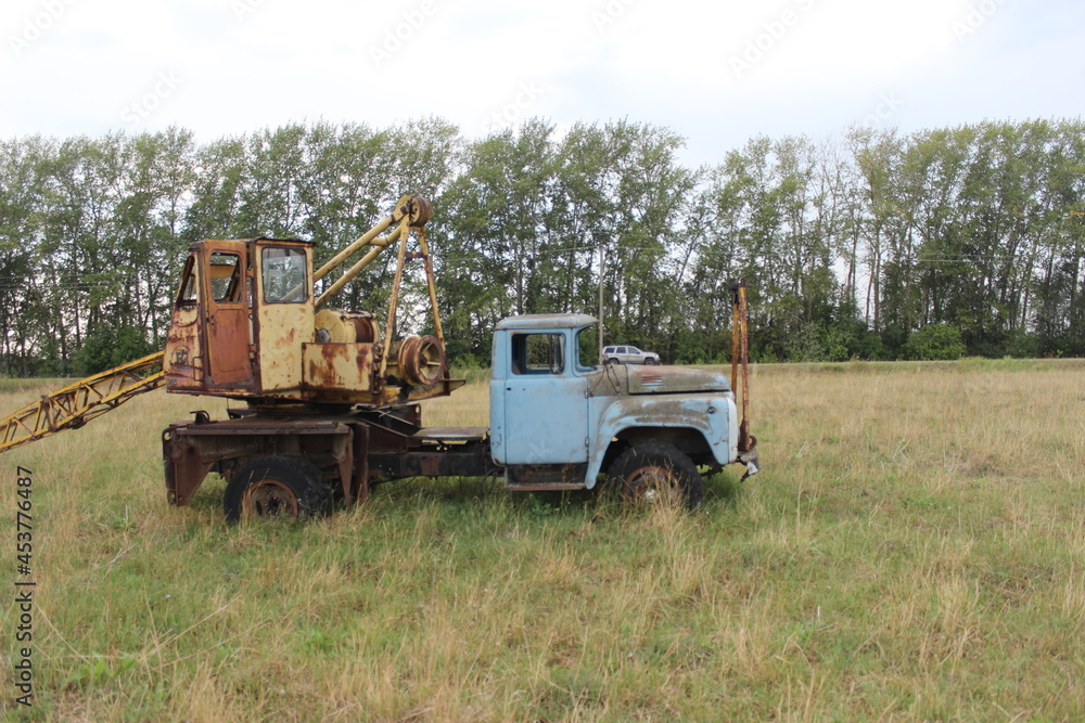 Fototapeta premium Abandoned construction equipment
