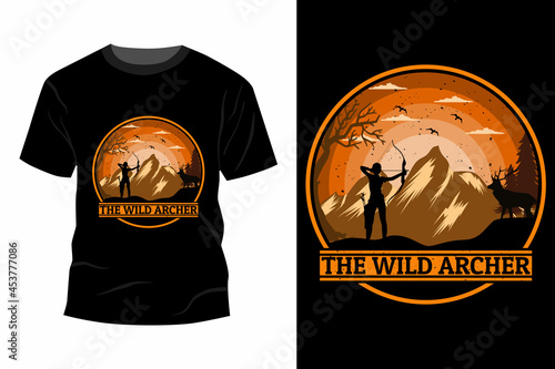 The wild archer t-shirt mockup design vintage retro