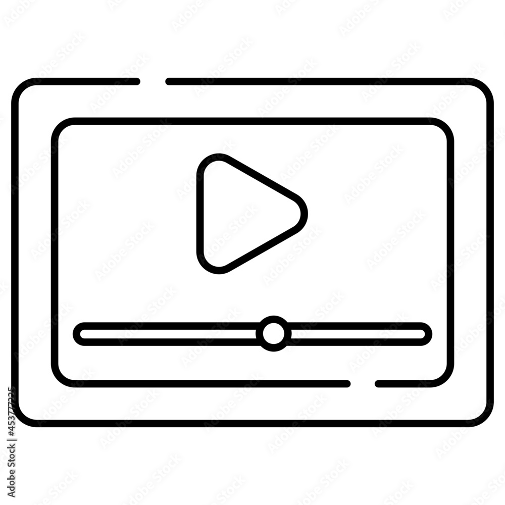 A trendy vector design of online video A trendy vector design of online video