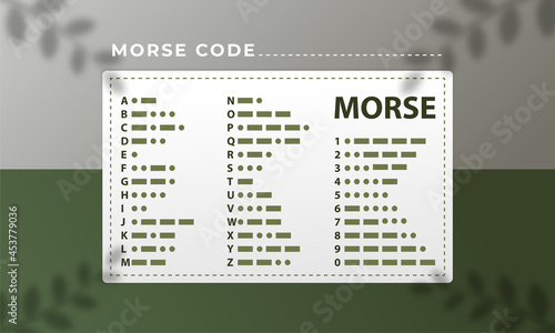 Valokuva international morse code, suitable for learning about morse code
