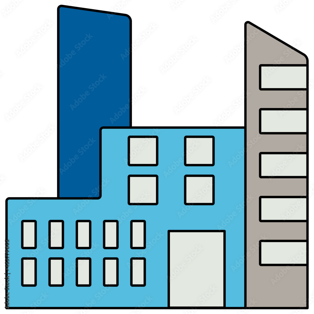 A unique design icon of commercial building A unique design icon of commercial building