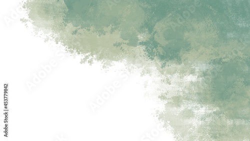 Unique painting art with teal green and grey paint brush for presentation, card background, wall decoration, or t-shirt design