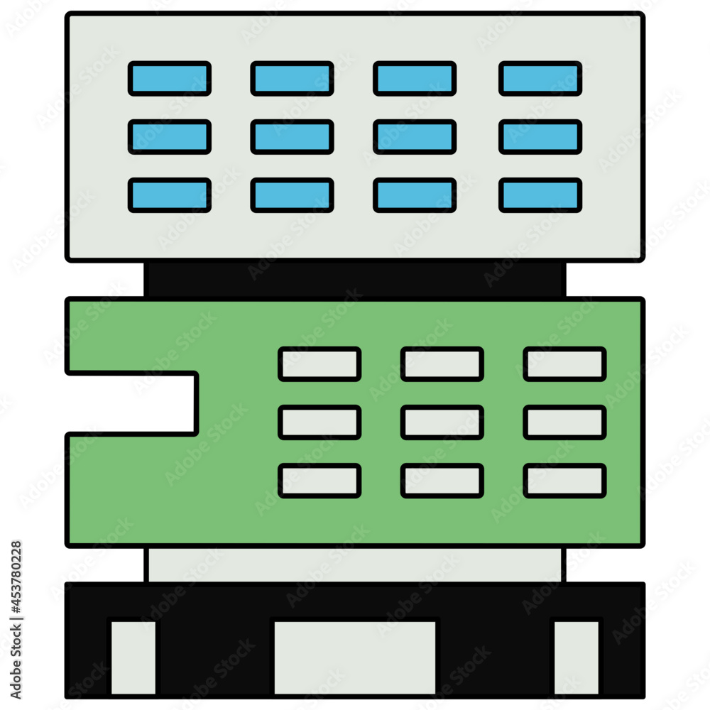 A unique design icon of skyscraper A unique design icon of skyscraper