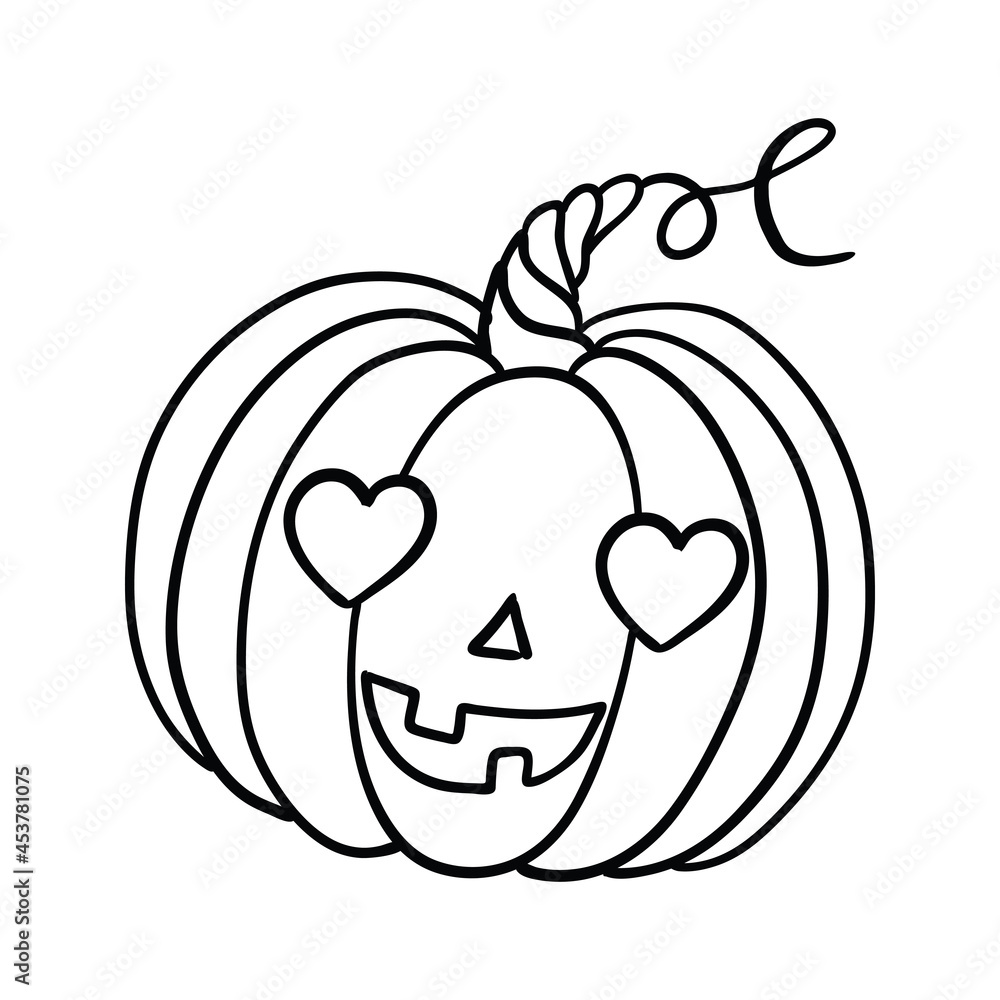 Halloween pumpkin. Vector concept in doodle and sketch style Halloween pumpkin. Vector concept in doodle and sketch style