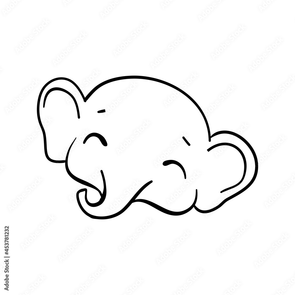 Sketch cartoon elephant. Sketch cartoon elephant.