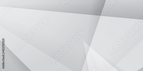 Abstract white triangle shape with futuristic concept background © Salman