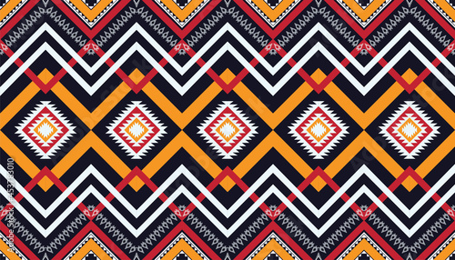 Wallpaper Mural Geometric ethnic oriental ikat pattern traditional Design for background,fabric,wrapping,clothing,wallpaper,Batik,carpet,embroidery style. Torontodigital.ca