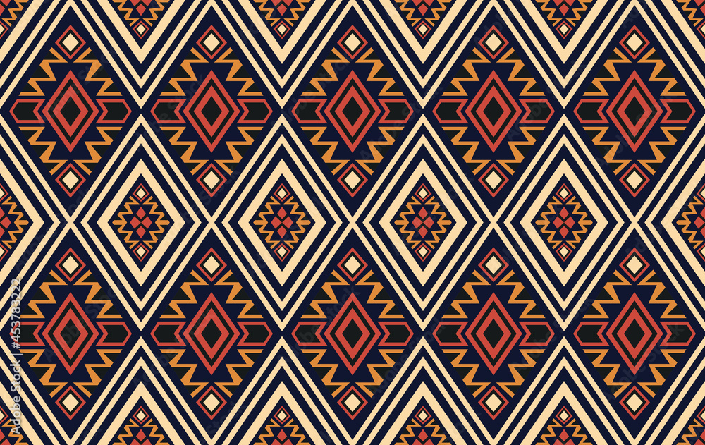Geometric ethnic oriental ikat pattern traditional Design for background,fabric,wrapping,clothing,wallpaper,Batik,carpet,embroidery style. Geometric ethnic oriental ikat pattern traditional Design for background,fabric,wrapping,clothing,wallpaper,Batik,carpet,embroidery style.