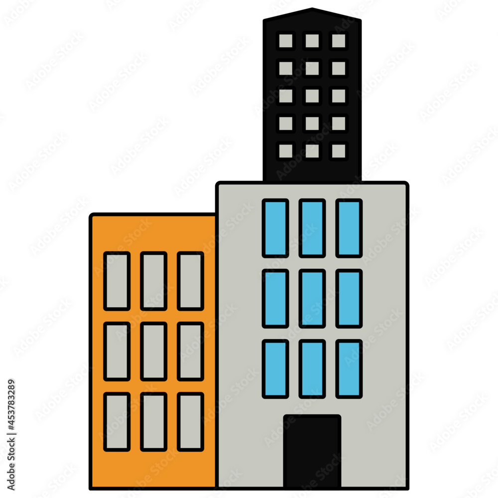 A unique design icon of skyscraper A unique design icon of skyscraper