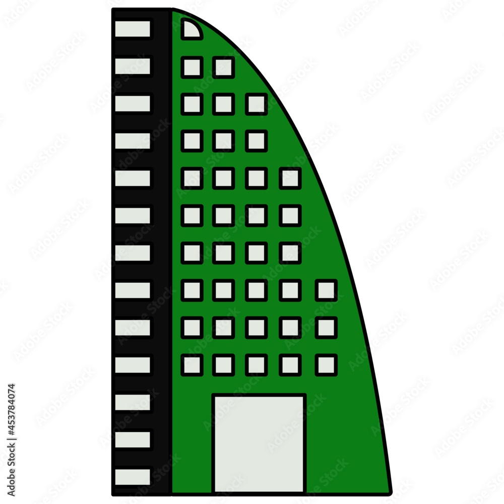 Obraz premium A unique design icon of city architecture