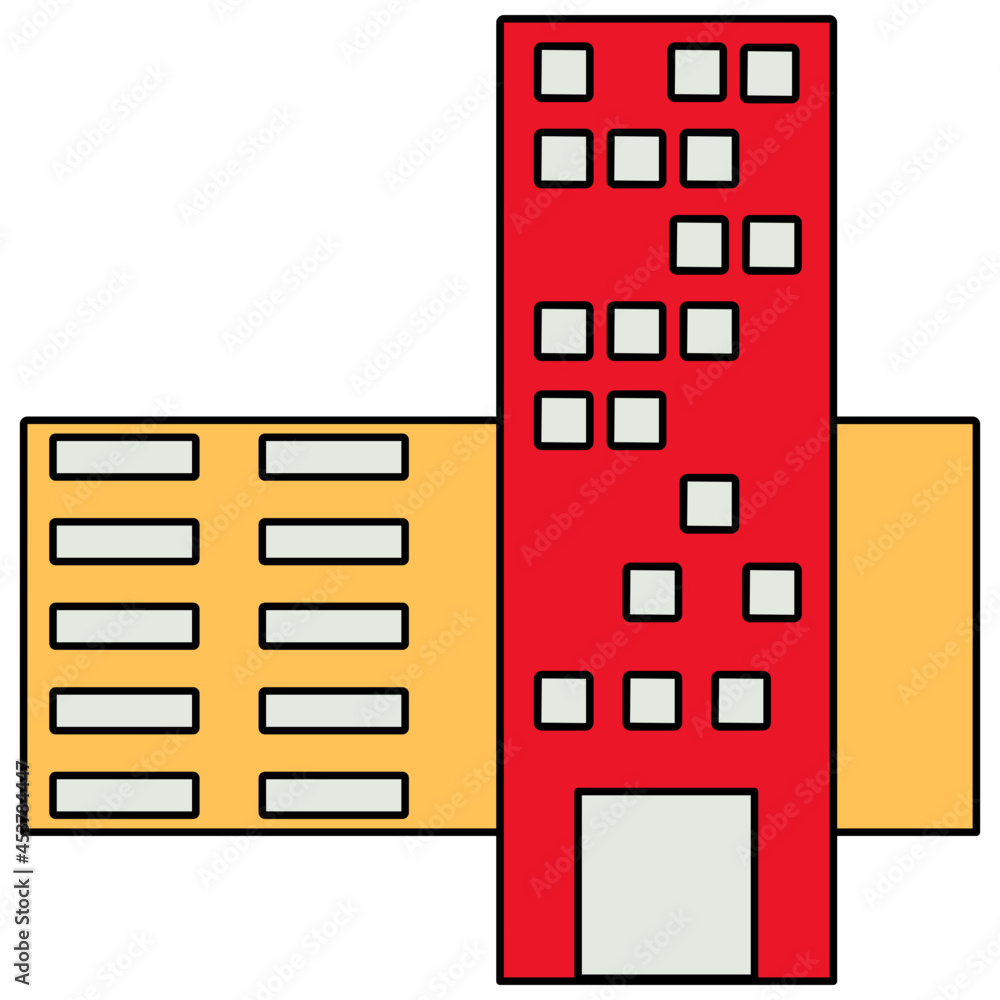 Obraz premium A unique design icon of edifice