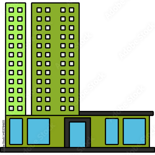 A unique design icon of city building  