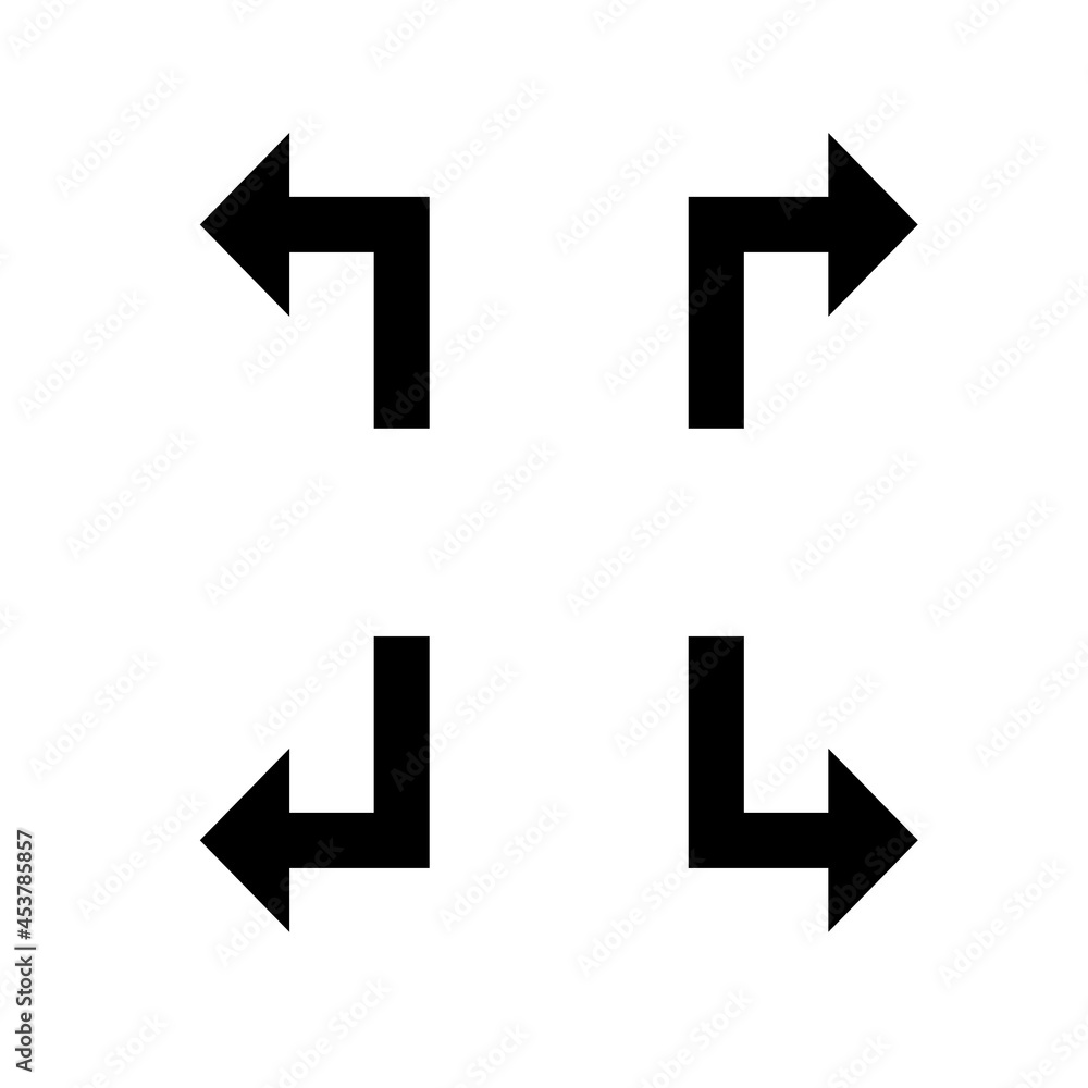 Arrows big black set icons Modern simple arrows. Arrows big black set icons Modern simple arrows.