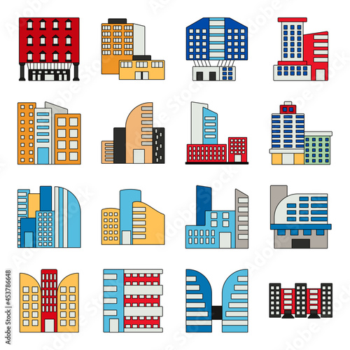 Pack of Architecture Flat Icons
