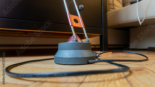 Desk lamp on the floor 