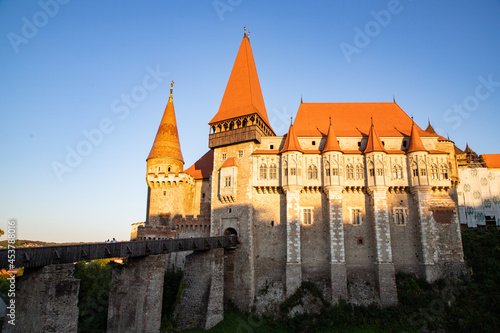 hunedoara Castle, also known a Corvin Castle or Hunyadi Castle, is a Gothic-Renaissance castle in Hunedoara, Romania. One of the largest castles in Europe. photo