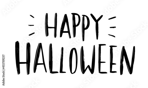 Happy Halloween. Cute and fun hand drawn calligraphy.