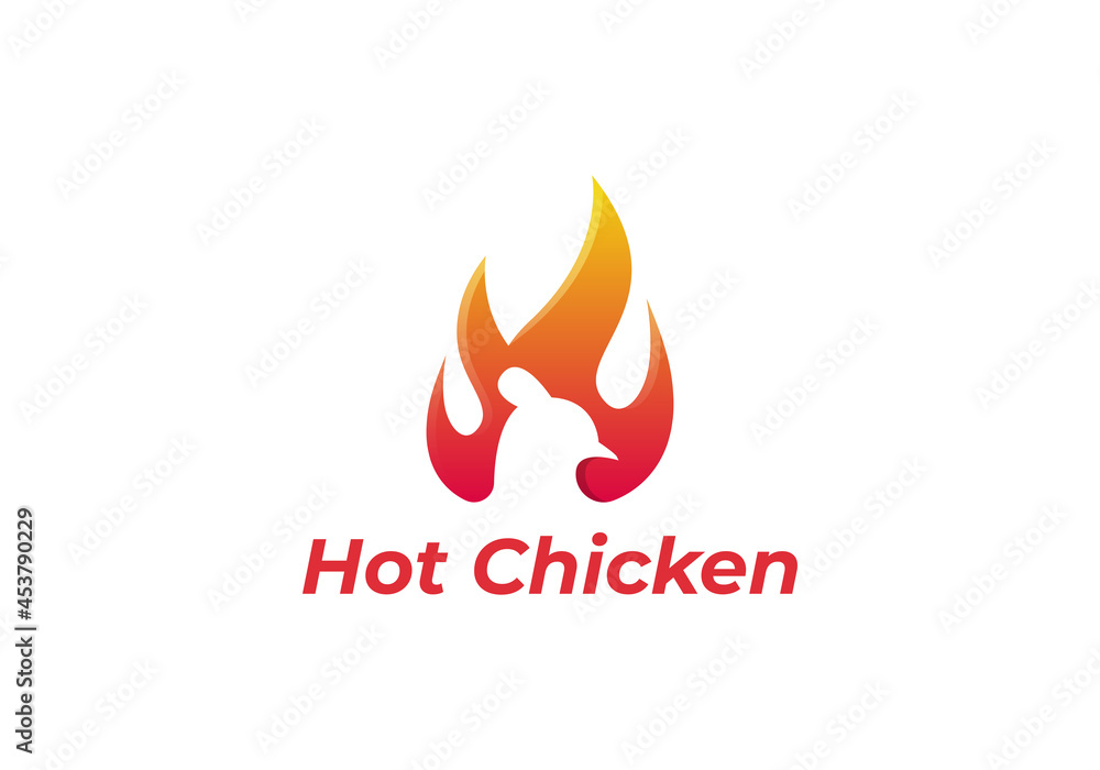 3D logo concept for roast chicken restaurant
