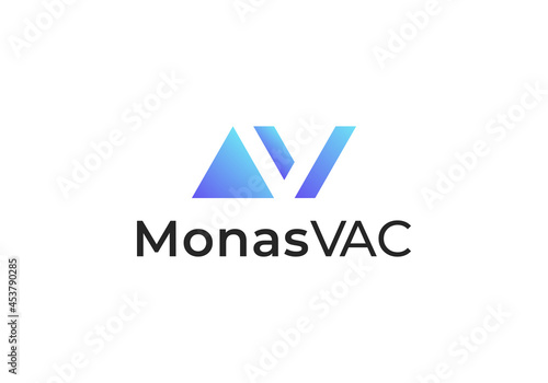 Free Download AV negative space initial letter modern logo 
 - GFXLoad