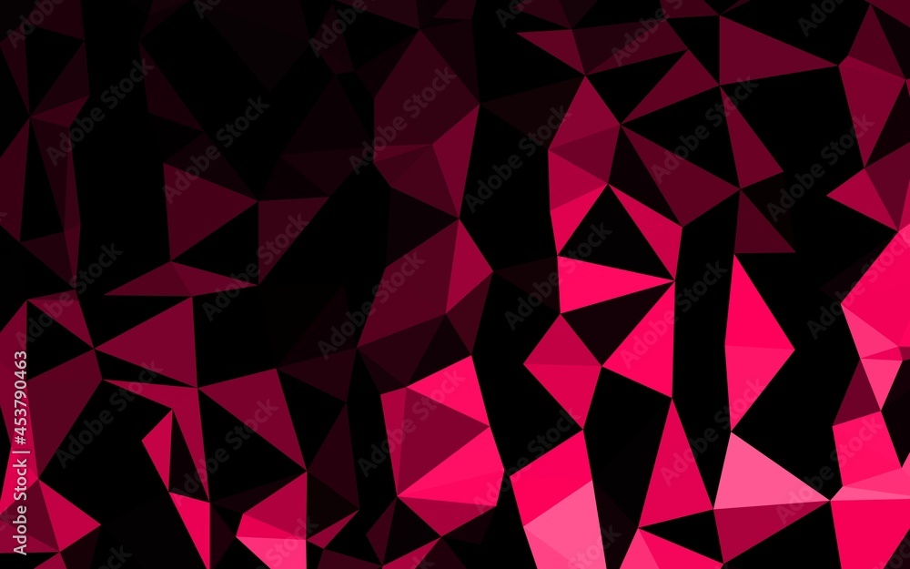 Fototapeta premium Dark Red vector low poly cover.
