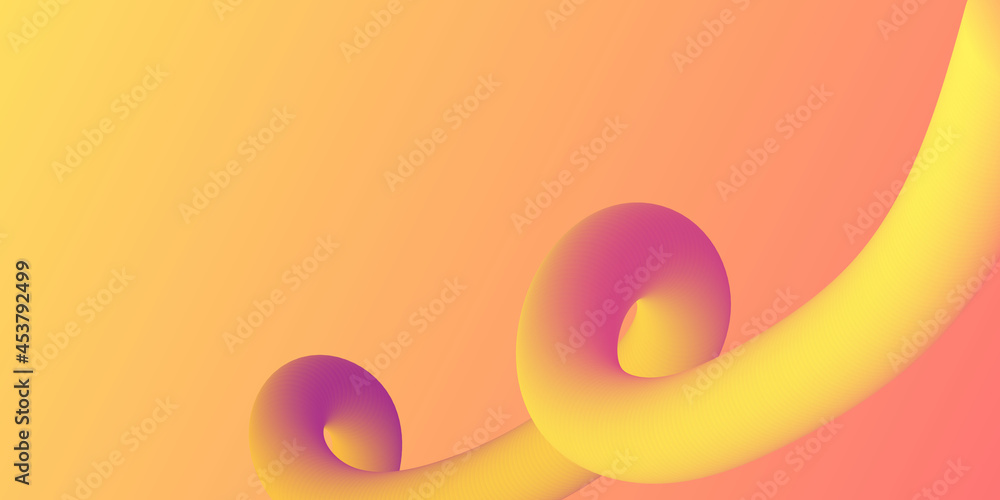Fototapeta premium Background Gummy worm. The colors are yellow, red and purple. Vector illustration.