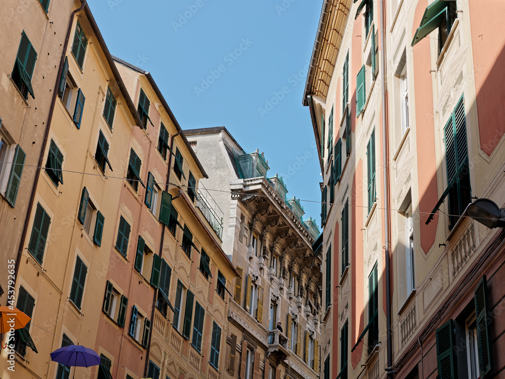 beautiful architectural details of the city of Genova in Italy