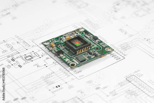 CMOS sensor and circuit diagram photo