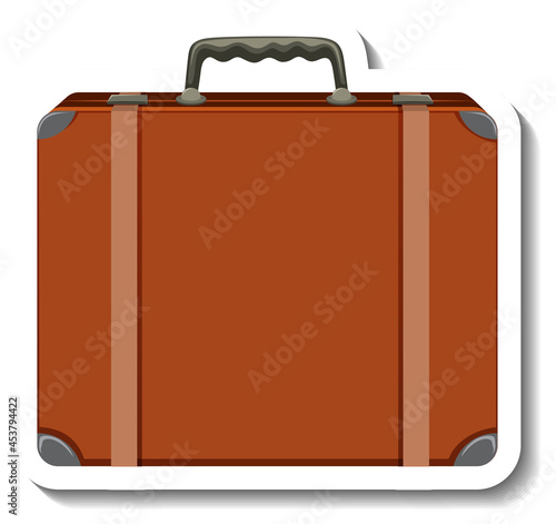 Leather suitcase cartoon sticker