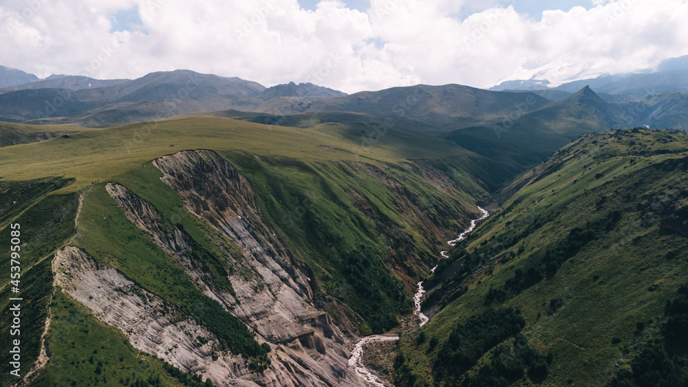 Naklejka premium Mountain rivers of the Caucasus