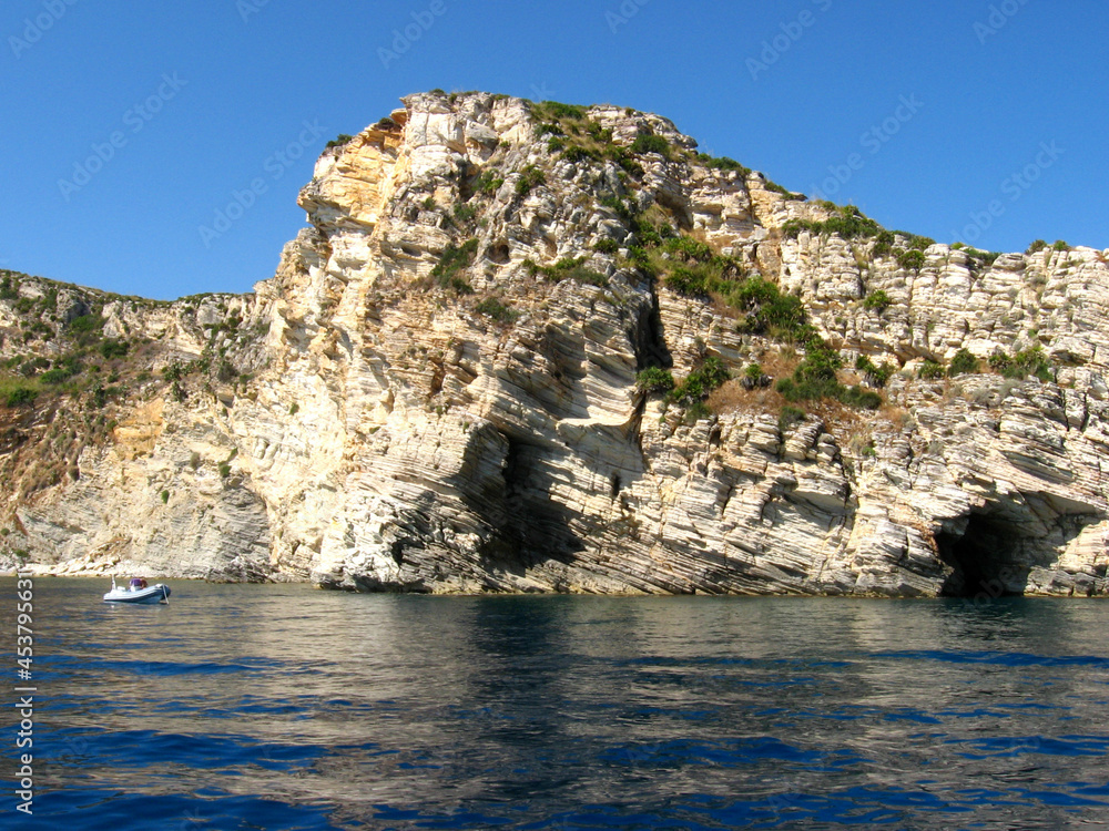 Sea and rocks along sicilian coast