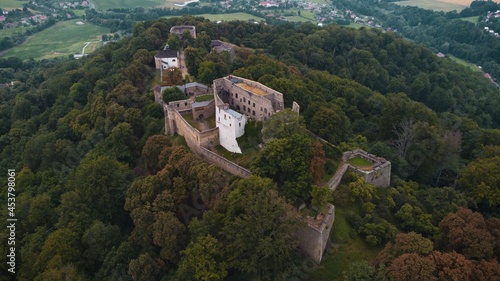 Castle Hukvaldy - one of the largest castle ruins in the Czech Republic, Northeastern Moravia, Europe.