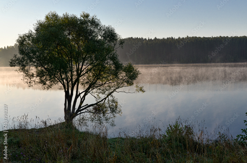 summer morning at the banks of Volga river (Uglich, Yaroslavl region, Russia) summer morning at the banks of Volga river (Uglich, Yaroslavl region, Russia)