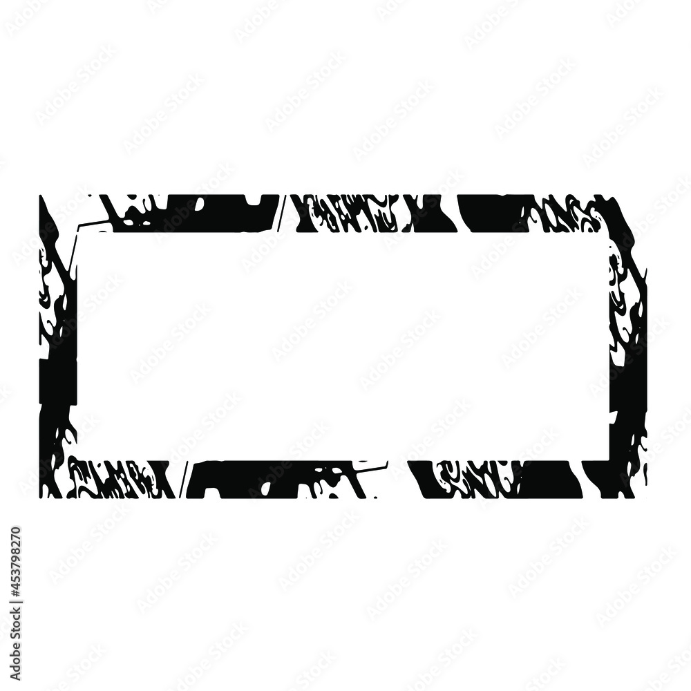 Black and white rectangular frame with ornament, vector certificate template, decorative design element in retro style Black and white rectangular frame with ornament, vector certificate template, decorative design element in retro style