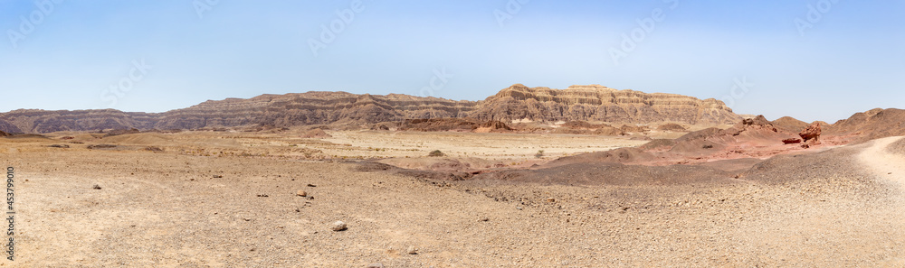 Fantastically  beautiful landscape in summer in Timna National Park near Eilat, southern Israel.