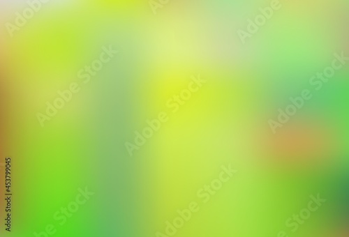 Light Green, Yellow vector blurred shine abstract template.