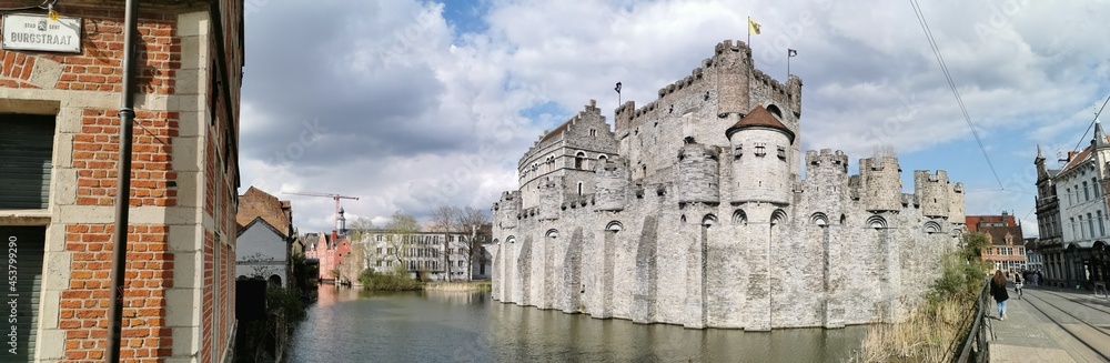 Gravensteen castle in the city of Ghent