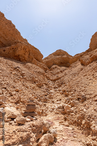 Fantastically beautiful landscape in a nature reserve near Eilat city - Red Canyon, in southern Israel