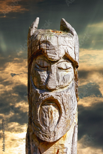 A pagan wooden idols.