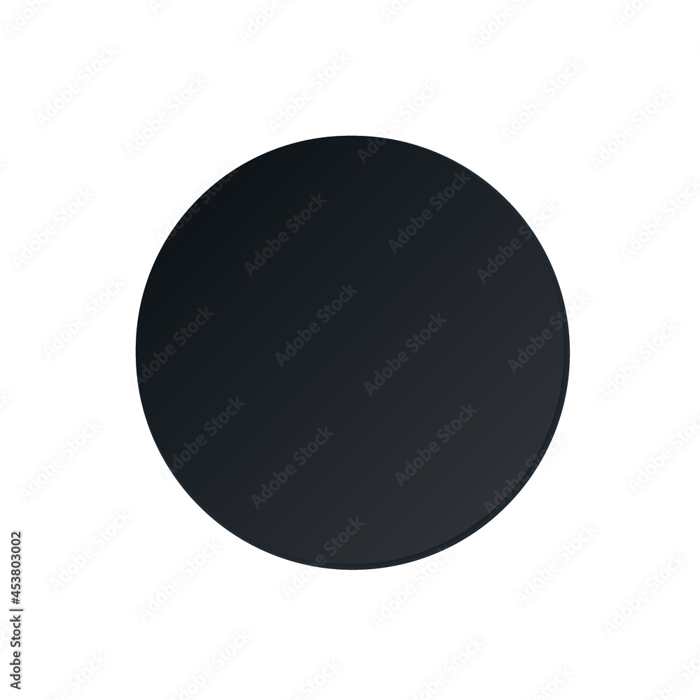 Circle beer coaster. Empty black mockup. Pprotection coaster for beer glasses, tea cups isolated on white background. Branding template vector illustration. Circle beer coaster. Empty black mockup. Pprotection coaster for beer glasses, tea cups isolated on white background. Branding template vector illustration.