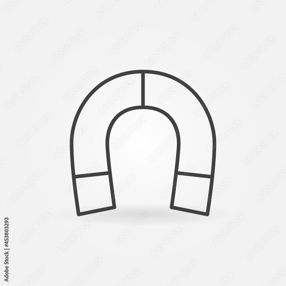 Magnet vector concept outline icon or symbol Magnet vector concept outline icon or symbol