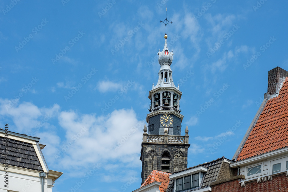 Tower of the Sint-Janskerk in Gouda, Zuid-Holland province, The Netherlands