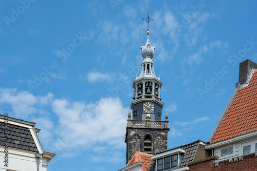 Tower of the Sint-Janskerk in Gouda, Zuid-Holland province, The Netherlands
