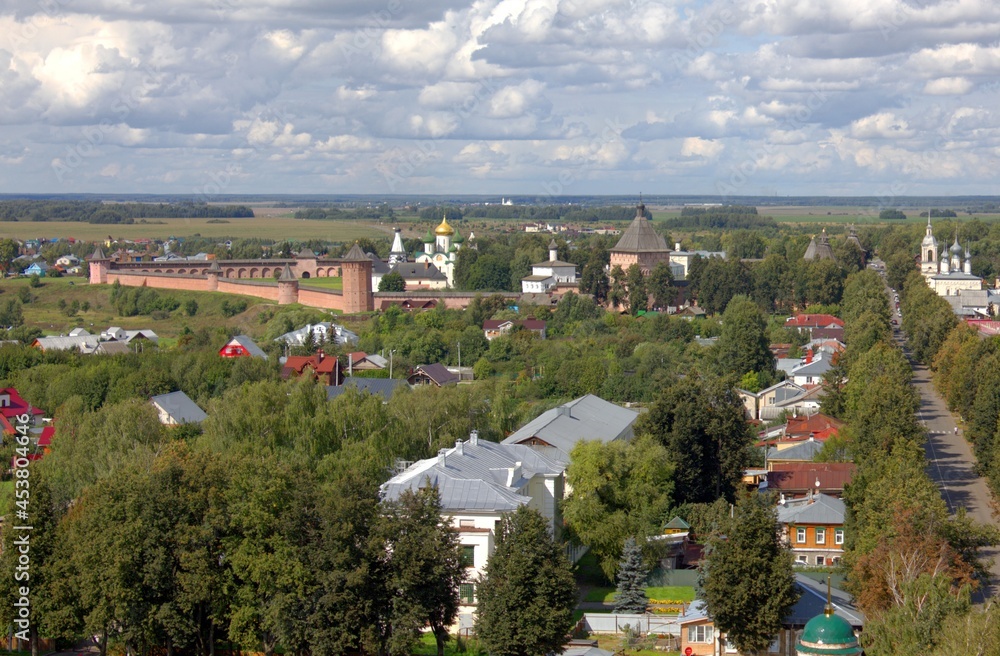 Bird's eye view of Suzdal. The ancient city of Russia.