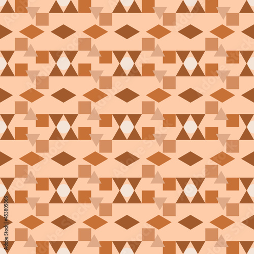 Brown abstract strip seamless pattern geometric flat vector.