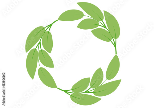 Icono de ramas verdes en fondo blanco.