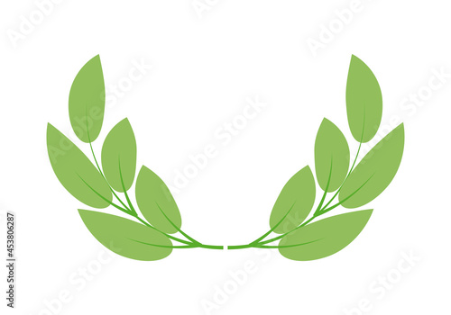 Icono de ramas verdes en fondo blanco.