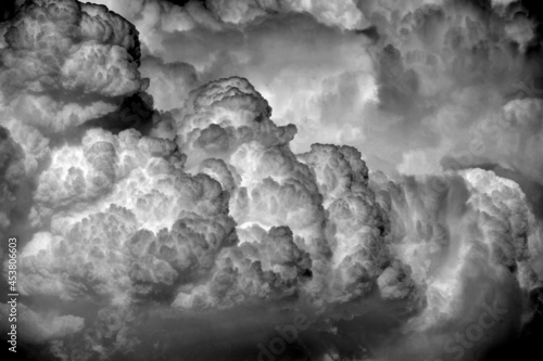 Gray clouds, explosion