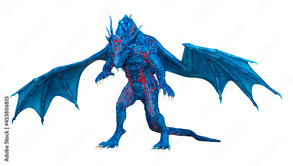 Obraz premium 3D Rendering Fairy Tale Dragon on White