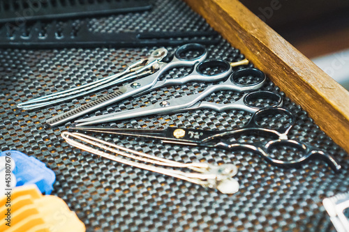 Barber kits consist of hair clippers and scissors.