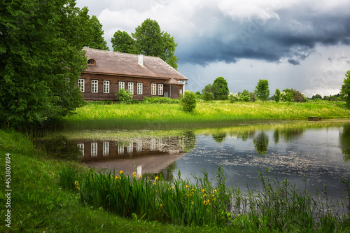 View of Trigorskoye estate, Pskov, Russia photo